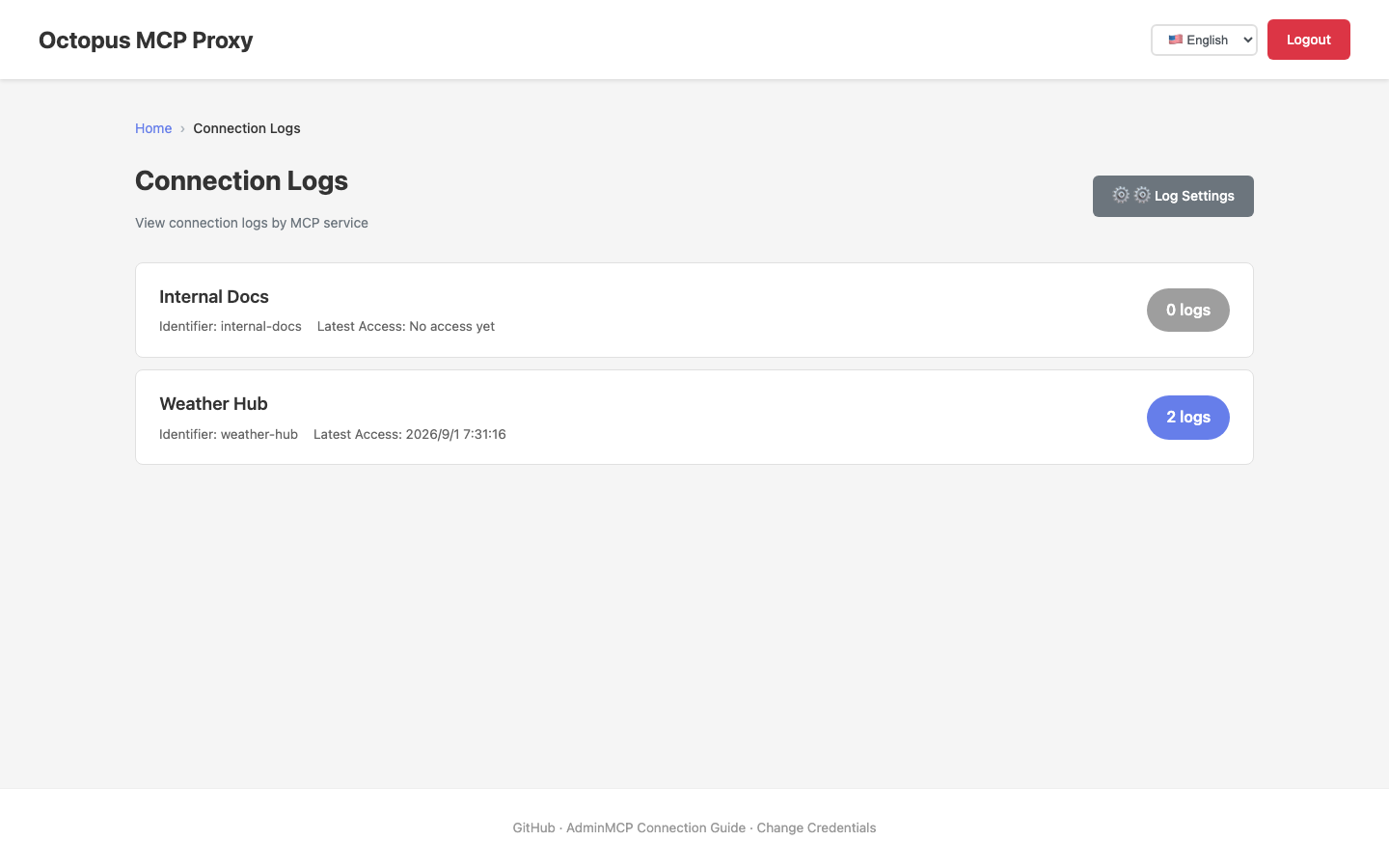 Connection logs